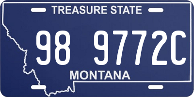 MT license plate 989772C