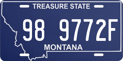 MT license plate 989772F