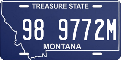 MT license plate 989772M