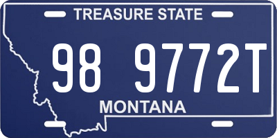 MT license plate 989772T