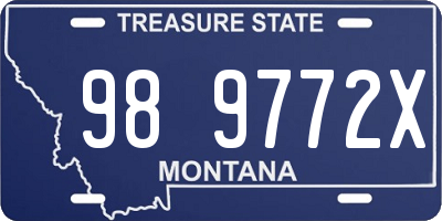 MT license plate 989772X