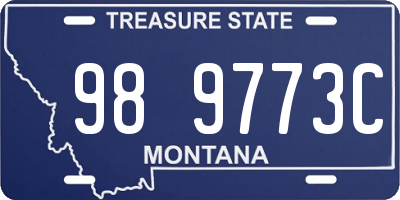 MT license plate 989773C