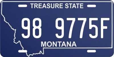 MT license plate 989775F