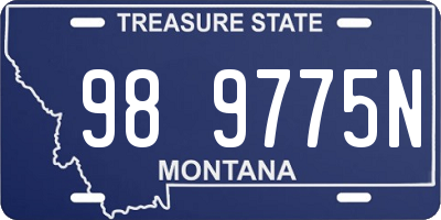 MT license plate 989775N