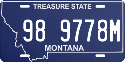 MT license plate 989778M