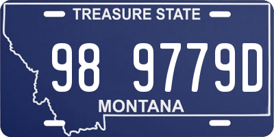 MT license plate 989779D