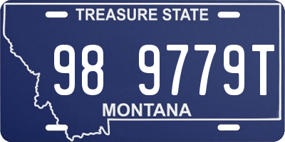 MT license plate 989779T