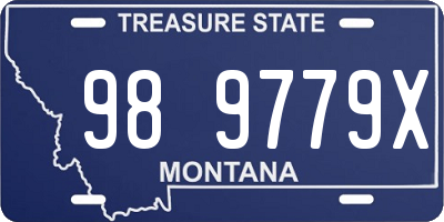 MT license plate 989779X