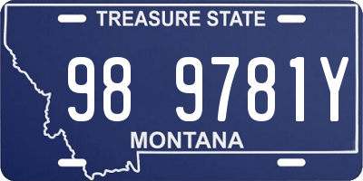MT license plate 989781Y