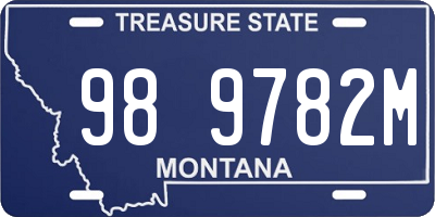 MT license plate 989782M
