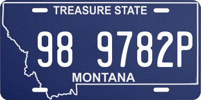 MT license plate 989782P