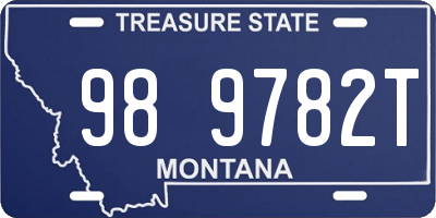 MT license plate 989782T