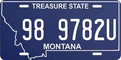 MT license plate 989782U