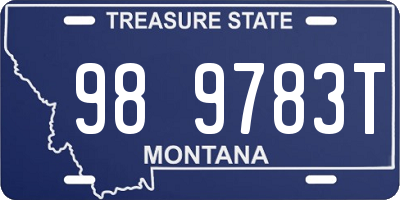 MT license plate 989783T