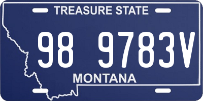 MT license plate 989783V