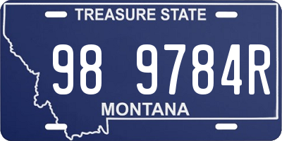 MT license plate 989784R