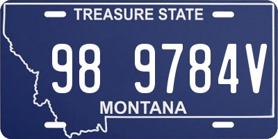 MT license plate 989784V