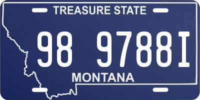 MT license plate 989788I