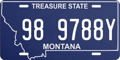 MT license plate 989788Y
