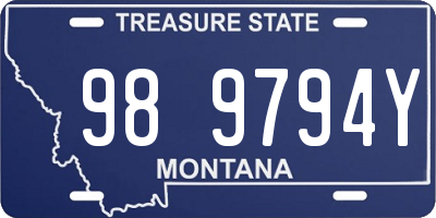 MT license plate 989794Y