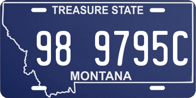 MT license plate 989795C