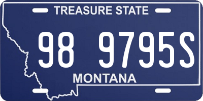 MT license plate 989795S