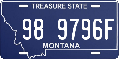 MT license plate 989796F