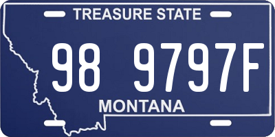 MT license plate 989797F