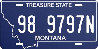 MT license plate 989797N