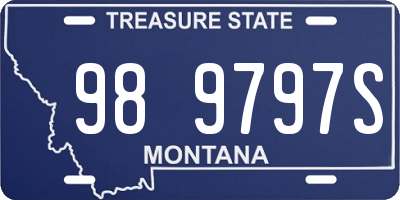 MT license plate 989797S
