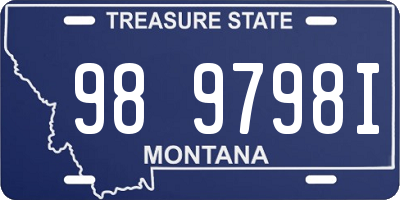 MT license plate 989798I