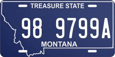 MT license plate 989799A