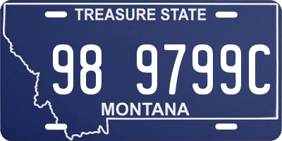 MT license plate 989799C