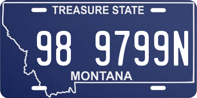 MT license plate 989799N