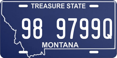 MT license plate 989799Q