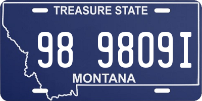 MT license plate 989809I