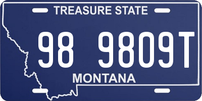 MT license plate 989809T