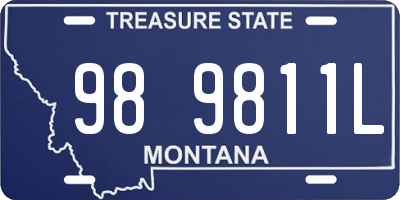 MT license plate 989811L