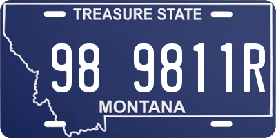 MT license plate 989811R