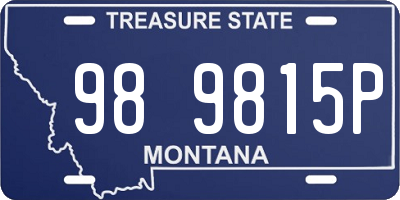 MT license plate 989815P