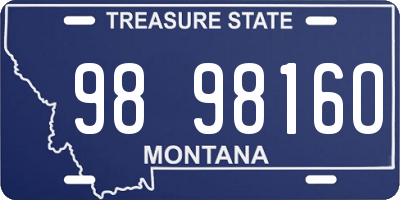 MT license plate 989816O