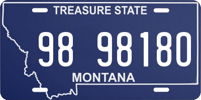 MT license plate 989818O