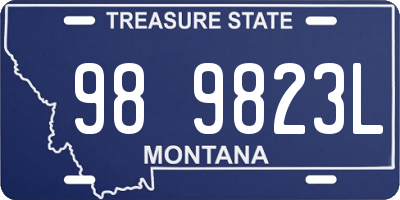 MT license plate 989823L