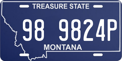 MT license plate 989824P