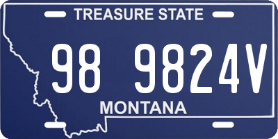 MT license plate 989824V