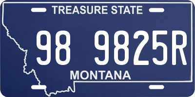 MT license plate 989825R