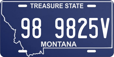 MT license plate 989825V