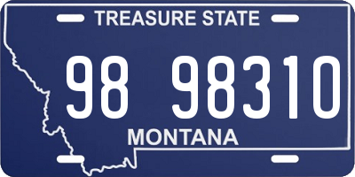 MT license plate 989831O