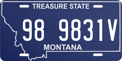 MT license plate 989831V