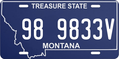 MT license plate 989833V